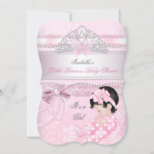 Invitation Little Princess Baby shower Girl Butterfly CC