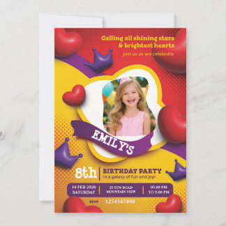 Invitation Little Princess Birthday Invite – Fairytale Crown 