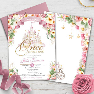 Invitation Little Princess Fairytale Castle Girl Baby shower