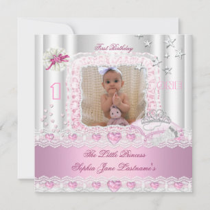 Invitation Little Princess First Birthday Party Photo 2