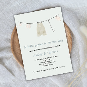 Invitation Little Putter Golf mignonne Baby shower neutre gen