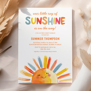 Invitation Little Ray of Sunshine Baby shower
