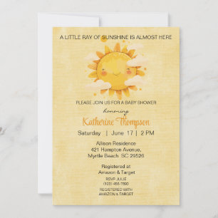 Invitation Little Ray of Sunshine Baby shower
