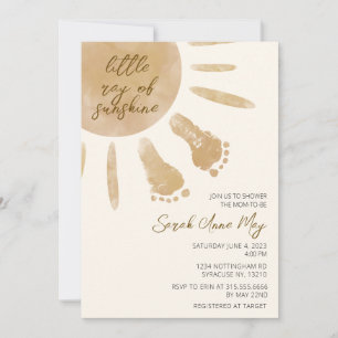 Invitation Little Ray of Sunshine Boho Baby shower