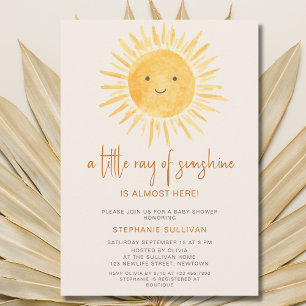 Invitation Little Ray of Sunshine Boho Baby shower