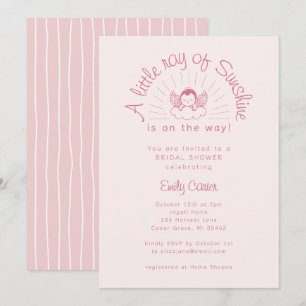Invitation Little Ray of Sunshine Girl Pin Baby shower
