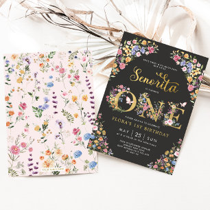 Invitation Little Senorita Fiesta Fleur sauvage 1er anniversa