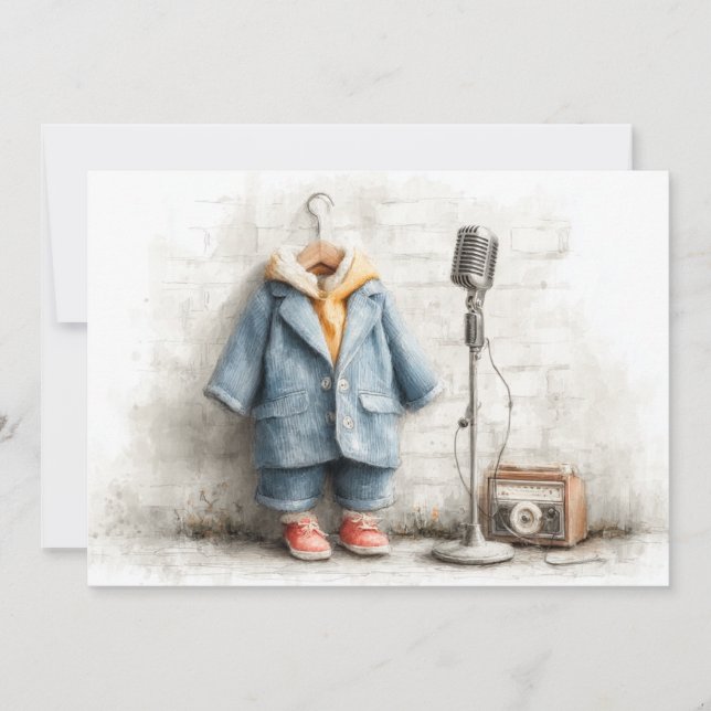 Invitation Little Singer 1er anniversaire (Devant)