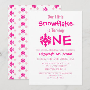 Invitation Little Snowflake 1er anniversaire