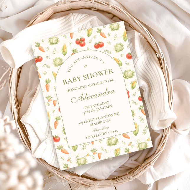 Invitation Little Sprout Whimsical Garden Baby Shower (Créateur téléchargé)