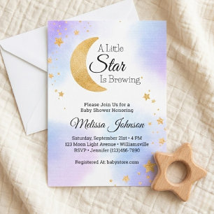 Invitation Little Star Brewing Céleste Baby Shower