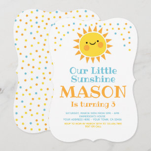 Invitation Little Sunshine Birthday