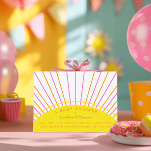 Invitation Little Sunshine est sur le chemin Baby shower neut