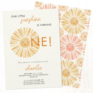 Invitation Little Sunshine Premier anniversaire
