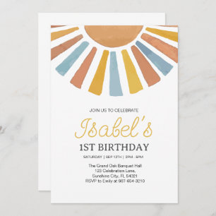 Invitation Little Sunshine Premier anniversaire, Sunshine 1er