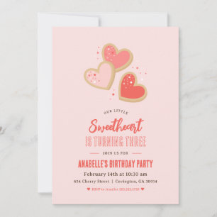 Invitation Little Sweetheart Anniversaire de enfant Party