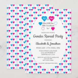 Invitation Little Sweetheart Saint-Valentin Révélation de gen