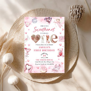 Invitation Little Sweetheart Valentine 1er anniversaire