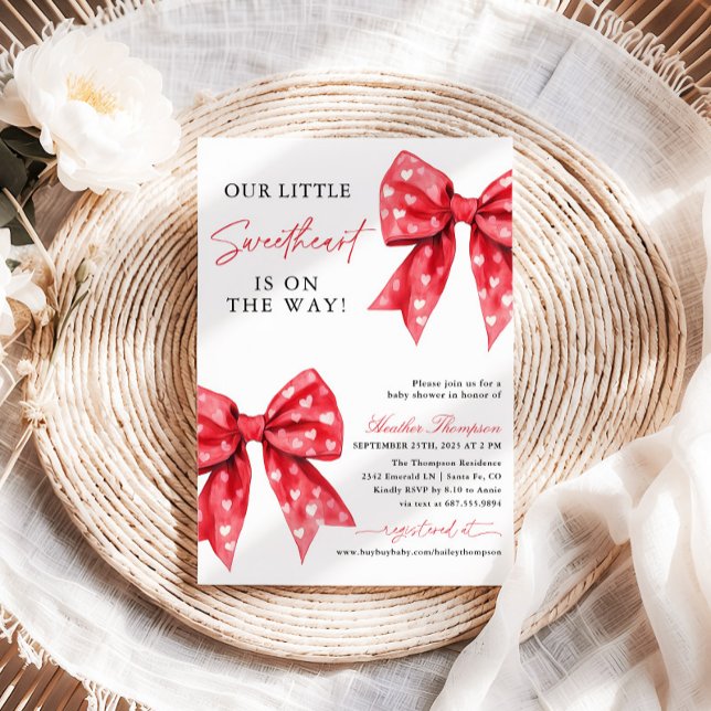 Invitation Little Sweetheart Valentines Day Baby Shower (Créateur téléchargé)