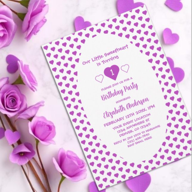 Invitation Little Sweethee 1er anniversaire (Créateur téléchargé)