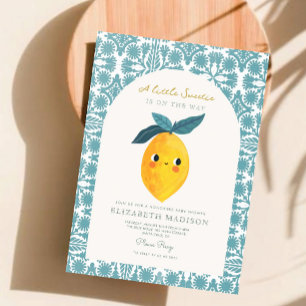 Invitation Little Sweetie est dans le chemin Baby shower Lemo