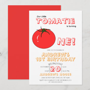 Invitation Little Tomatie Fait Son Premier Anniversaire Migno