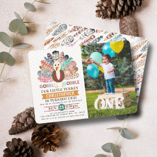 Invitation Little Turkey Thanksgiving Quel que soit l'âge Ann