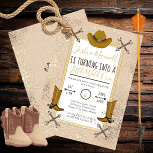 Invitation Little Wild One Western Flèches Anniversaire