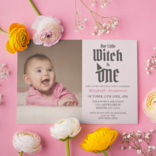 Invitation Little Witch 1er Anniversaire