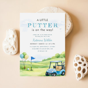 Invitation Littler Putter Élégante Baby Shower de Golf