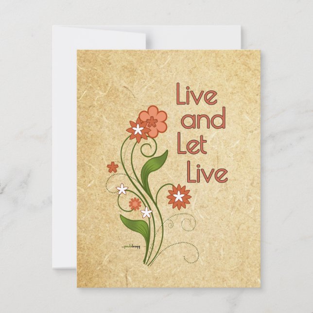 Invitation Live and Let Live (programmes en 12 étapes) (Devant)