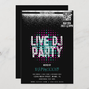 Invitation Live DJ Music Night Event Party Bar Club Flyer