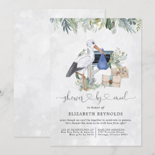 Invitation Livraison de la cigogne  Baby shower virtuel par c