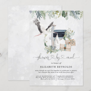 Invitation Livraison de la cigogne  Baby shower virtuel par c