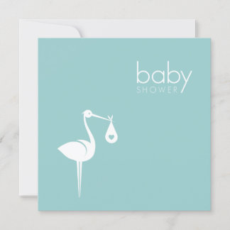 Invitation Livraison de la cigogne Boy Blue Baby shower invit
