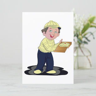 Invitation Livraison de pizza garçon