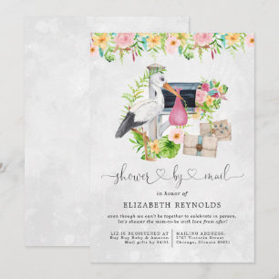 Invitation Livraison par la cigogne   Baby shower virtuel par