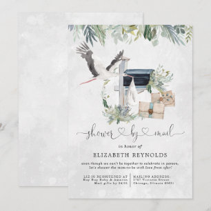 Invitation Livraison par la cigogne   Baby shower virtuel par