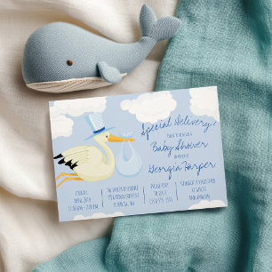 Invitation Livraison Spéciale! Baby Shower au thème de la ci