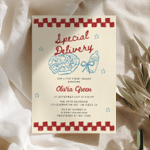 Livraison spéciale Vintage Pizza Baby Shower