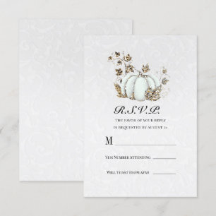 Invitation Livre blanc Fairytale Citrouille Réponse RSVP