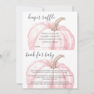 Invitation Livre Citrouille rose de caleçon pour Baby shower