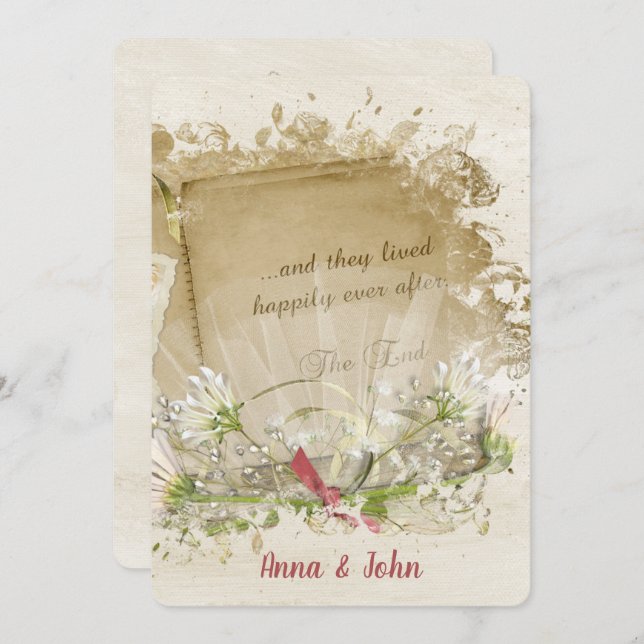 Invitation Livre d'anniversaire de mariage (Devant / Derrière)