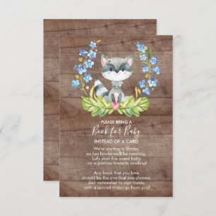 Invitation Livre de Baby shower de Cute Raccoon pour Baby Car