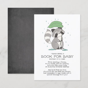 Invitation Livre de Baby shower de Woodland Raccoon pour Baby