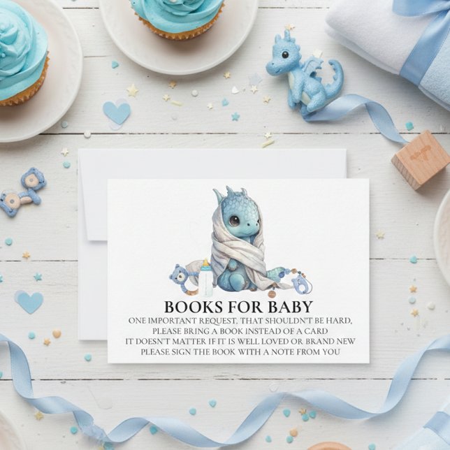 Invitation Livre de Baby shower Dragon pour bébé (Créateur téléchargé)