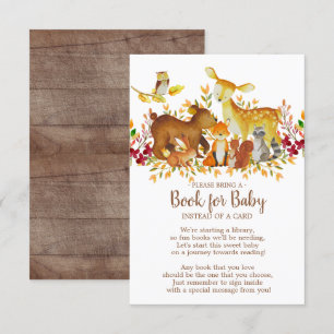 Invitation Livre de Baby shower Woodland pour Baby Card
