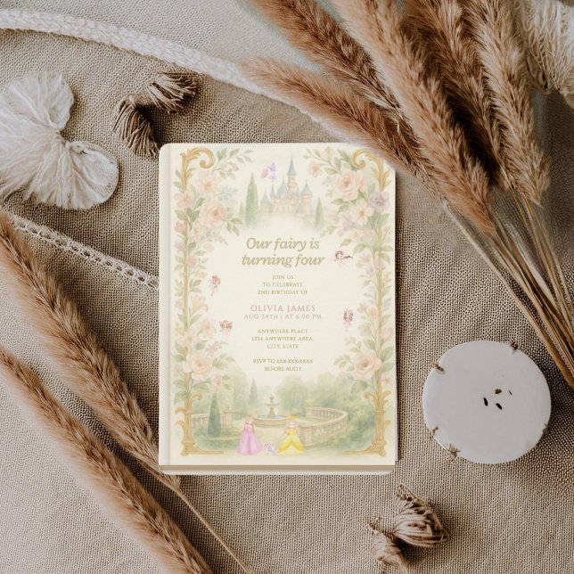 Invitation Livre de contes, fée d'abord, conte de fées 4e ann (Créateur téléchargé)