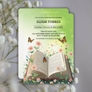 Invitation Livre de Jardin moderne Baby shower Floral