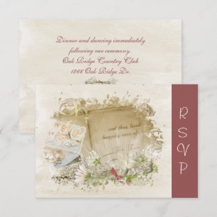 Invitation Livre de mariage de renouvellement de vœux RSVP